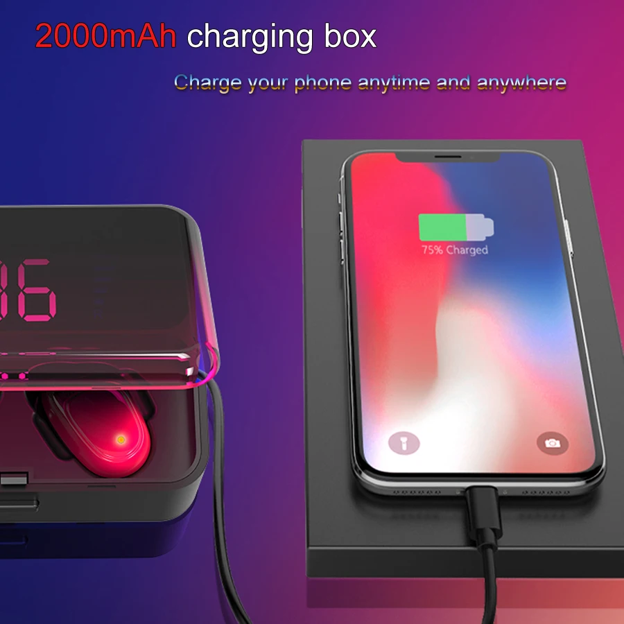 TWS 5,0, Bluetooth, беспроводные наушники, Hi-Fi, стерео наушники с шумоподавлением, свободные руки, Спортивная/игровая гарнитура с микрофоном