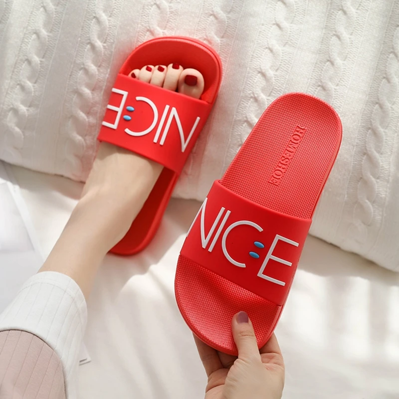 

ZXWFOBEY, женские тапочки для дома, коллекция 2019 года, модные летние Нескользящие тапочки для дома и ванной, пляжная обувь для пар, шлепанцы