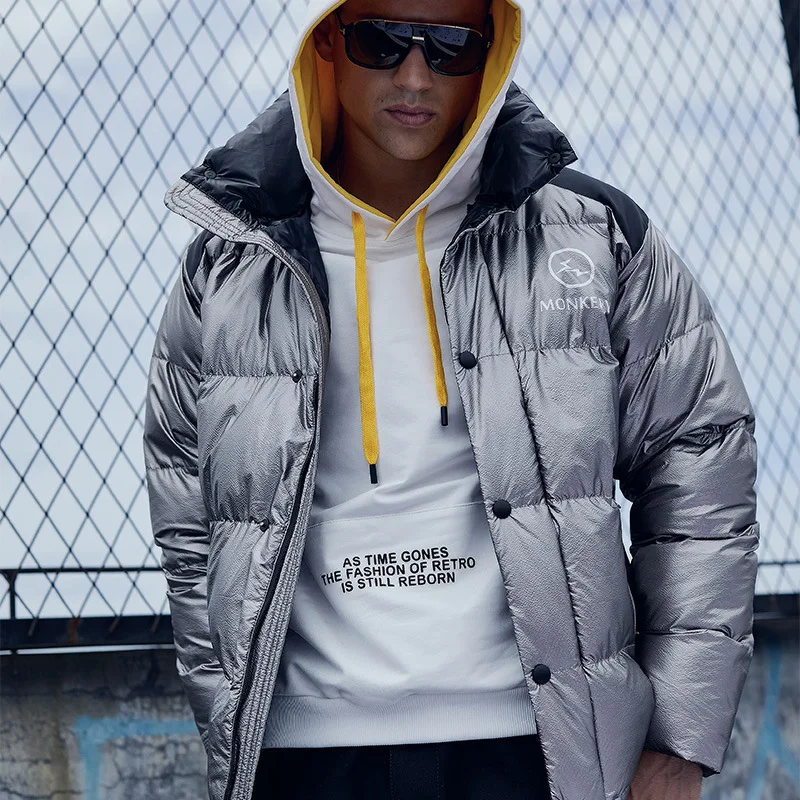 Парка мужская теплая водонепроницаемая ветровка толстая зимняя парка до 20