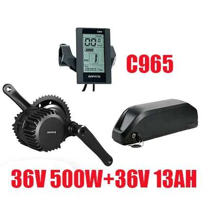C96536V500W36V13AH Bafang мотор 48В 500/750/1000w BBS02 BBSHD Электрический велосипед Conversion Kit с Батарея в, 36 В, 48 В, 13/17. 5ah, фара для электровелосипеда в двигателя комплект BBS01 - Цвет: C96536V500W36V13AH