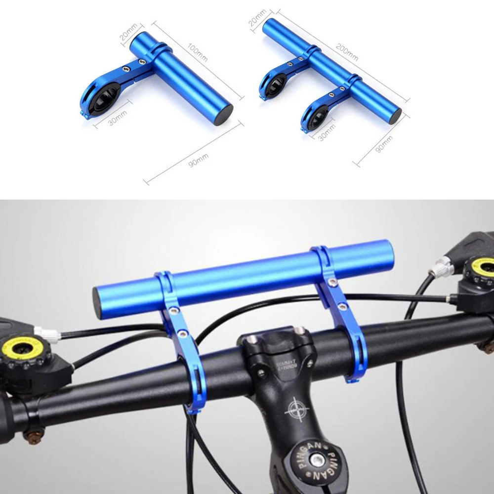 

20CM aluminum alloy bicycle handlebar extender mountain bike bicycle front light bracket lamp flashlight accessories