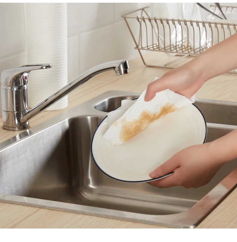 Одноразовое полотенце 50 шт./рулон мягкие впитывающие кухонные бумажные