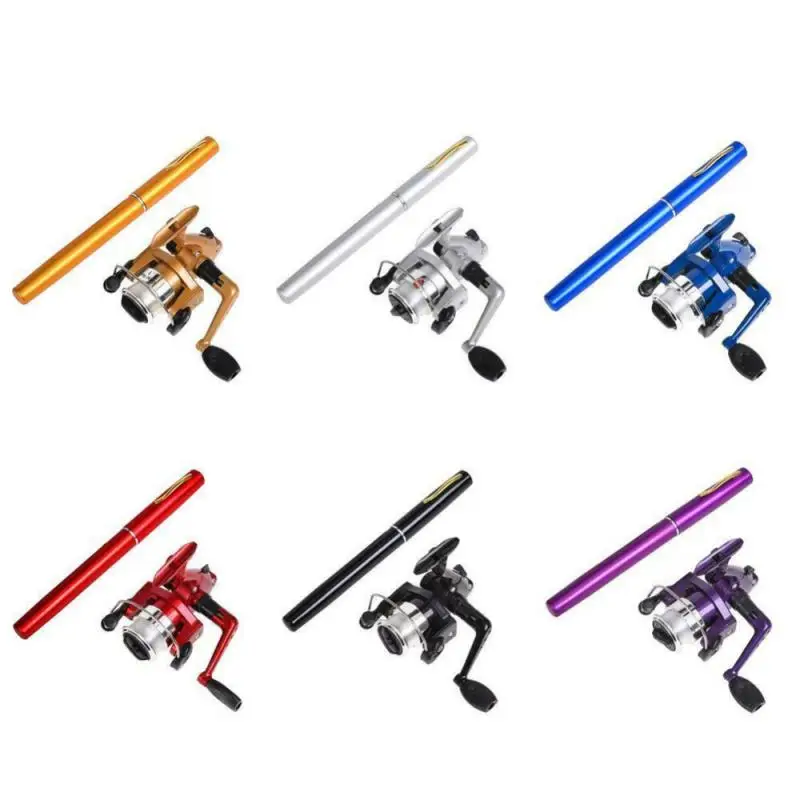

Mini Pen Telescopic Fishing Rod And Reel Combo Set 1m Portable Spinning Fishing Rod Pole Travel Sea Boat Fishing Rod Drag 1kg