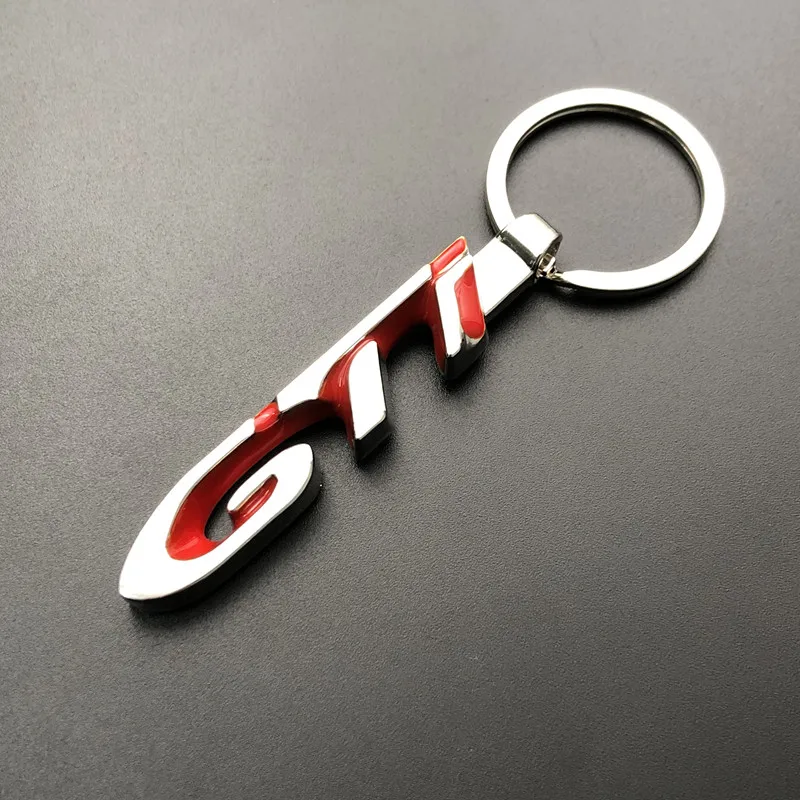

3D Metal GTI Emblem Badge KeyChain keyring Key Chain Ring Fit For Peugeot 308 306 106 206 205 207 208 106 508 2008 RCZ