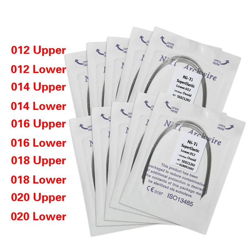 500 шт. зубные ортодонтические круглые супер эластичные изогнутые провода для