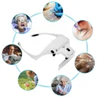 Налобный фонарь, 2 светодиода, увеличительные очки для глаз, микроблейдинг, тату, искусство, Перманентный макияж, товары для татуировок