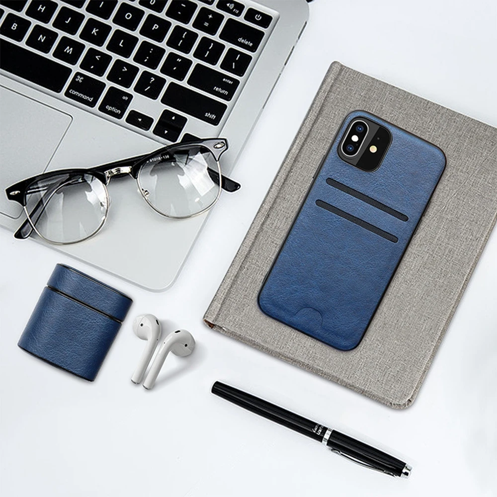 OTAO роскошный кожаный держатель для карт кошелек чехол для iPhone 11 Pro MAX XR XS X задняя крышка для iPhone 8 7 6 6s Plus Тонкий PU чехол