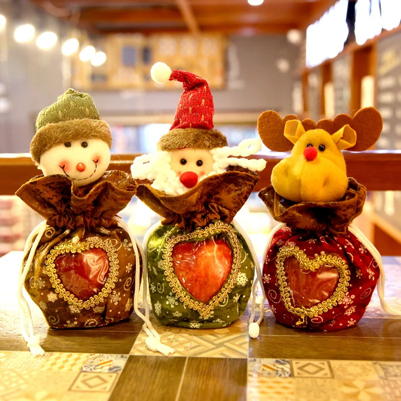 

Christmas Eve apple bag Snowman Santa Claus apple box children's holiday gift bag gift bag