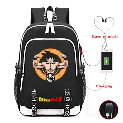 

Аниме Son рюкзак с Гоку USB зарядный рюкзак для ноутбука Рюкзаки для мальчиков и девочек Для мужчин и wo Для мужчин, рюкзак для путешествий