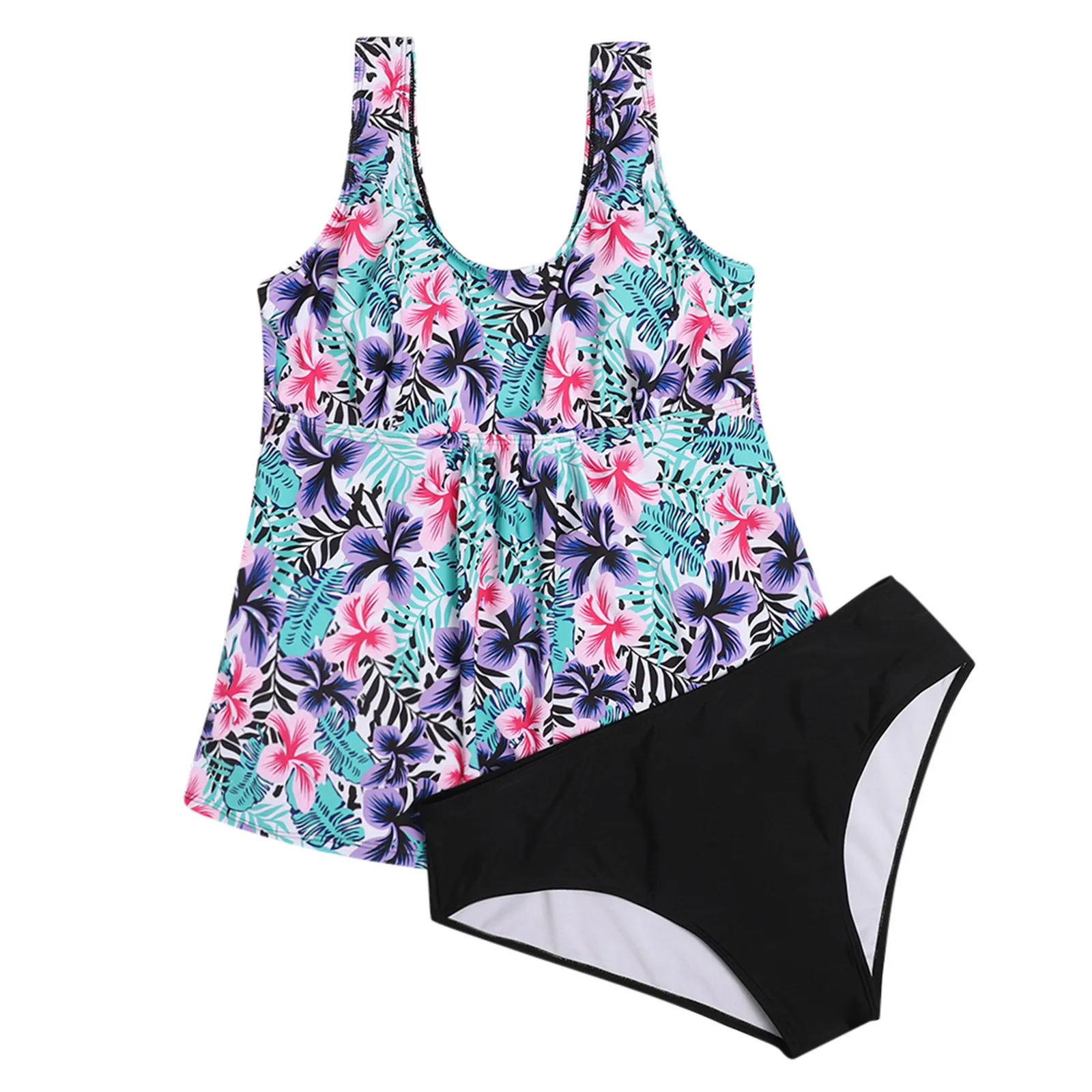 

Sexy Tankini Swimsuit Plus Size Women Vintage Push Up Bikini Swimwear 2020 Beachwear Print Bathing Suit Female swimming suit
