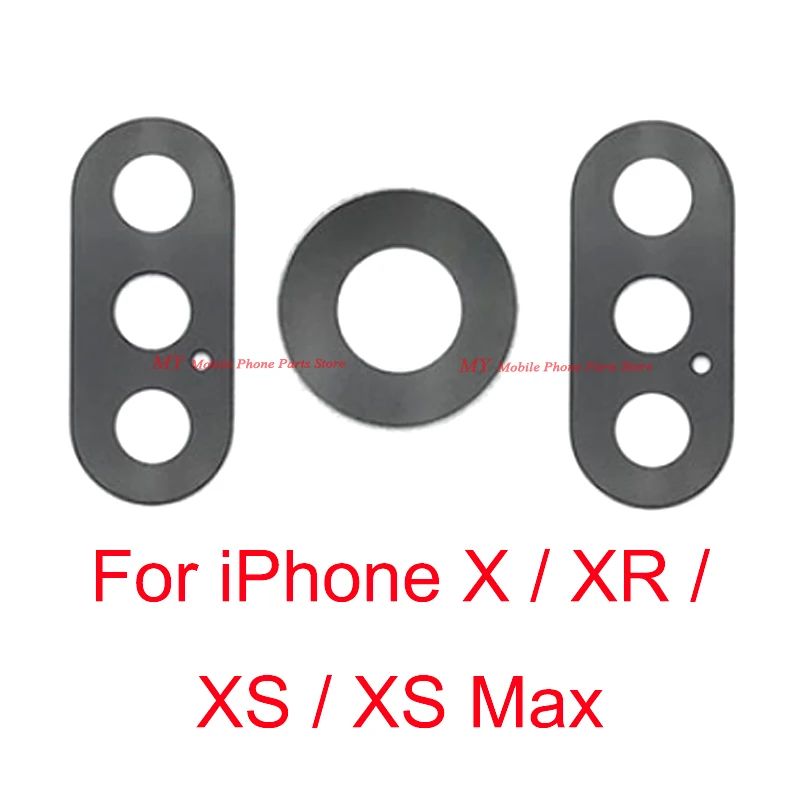 2 шт. стеклянные линзы для задней камеры iPhone X XR XS Max iPhoneXr стекло с наклейкой на клей