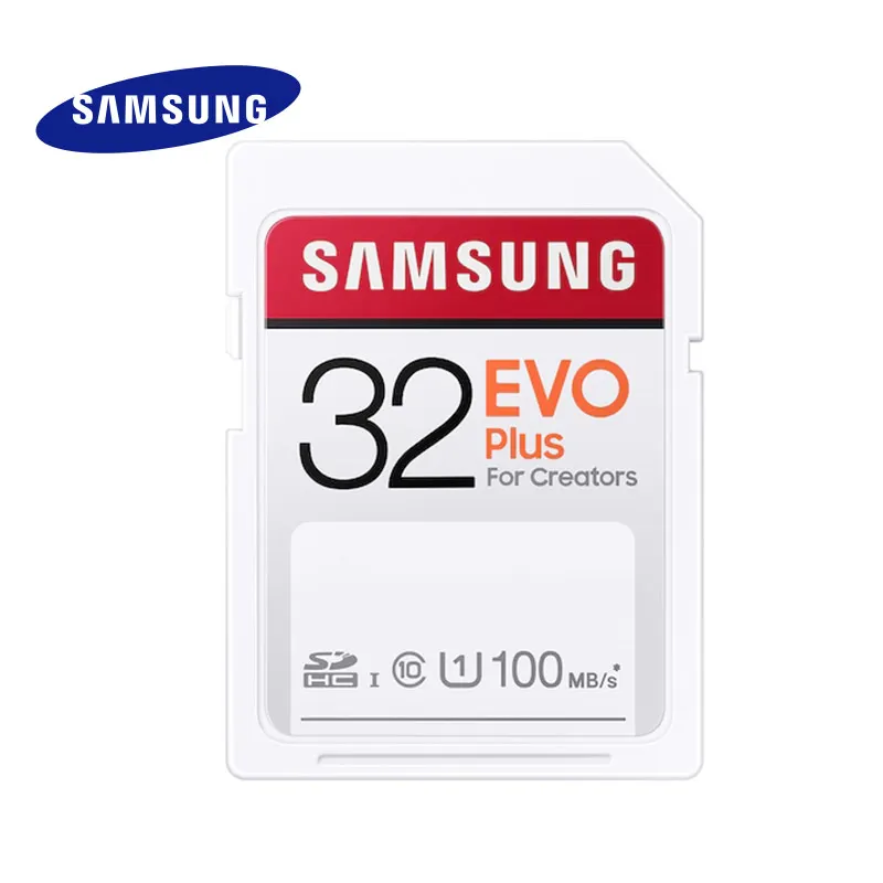 

Карта памяти SAMSUNG EVO Plus Micro SD 100MBs 32 Гб 64 Гб 128 ГБ 256 Гб класс 10 UHS-I скорость для 4K и FHD видеокамеры SDXC SDHC