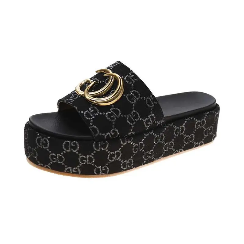 

European and American cotton sandals designer ladies sandals new luxury top quality fashion ladies slippers Feminino