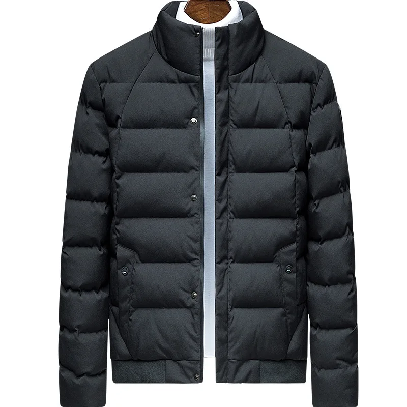 

BONJEAN 2020 Warm-Keep Clothing Stand Collar Cotton Coats Casual Parkas Down Coat for Male Long Sleeve Winter Jacket BJ3233