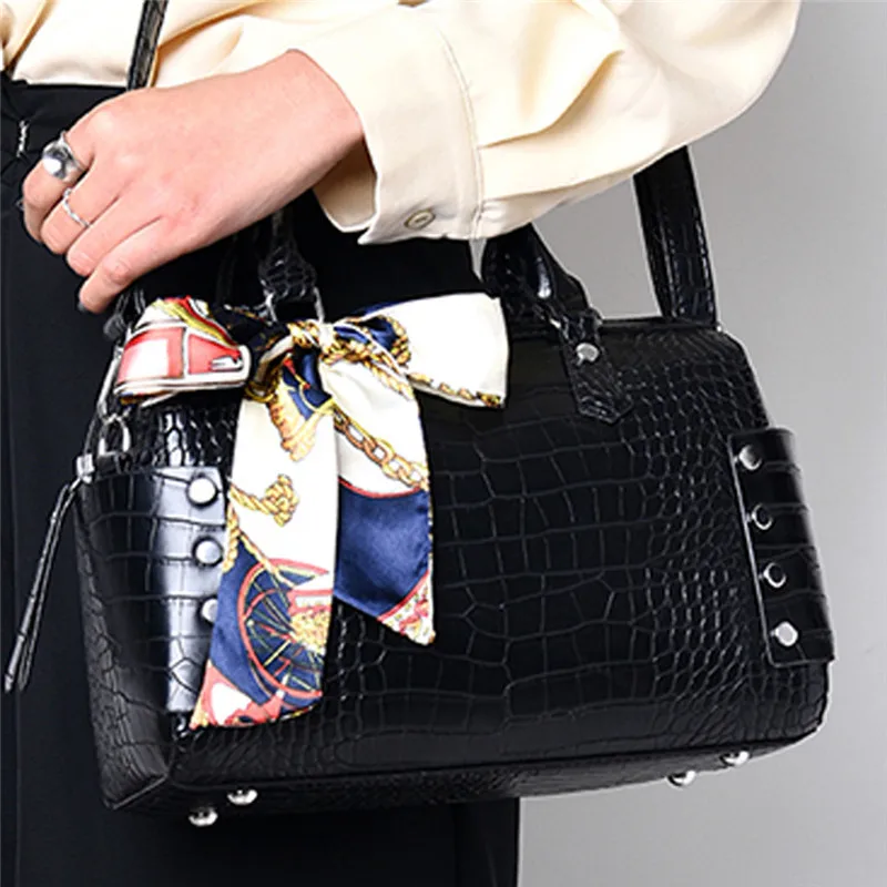 Женская сумка роскошная Высококачественная классическая с крокодиловым узором