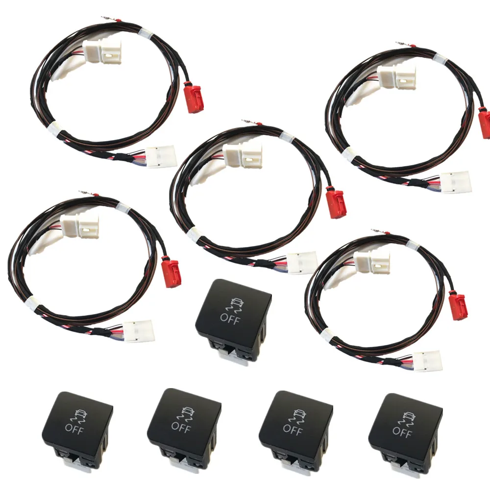 RWSYPL Electronically Controlled Driving Stability System Switch ESP OFF ASR Button & Cable Harness For VW Golf 5 MK6 Jetta mk6 |