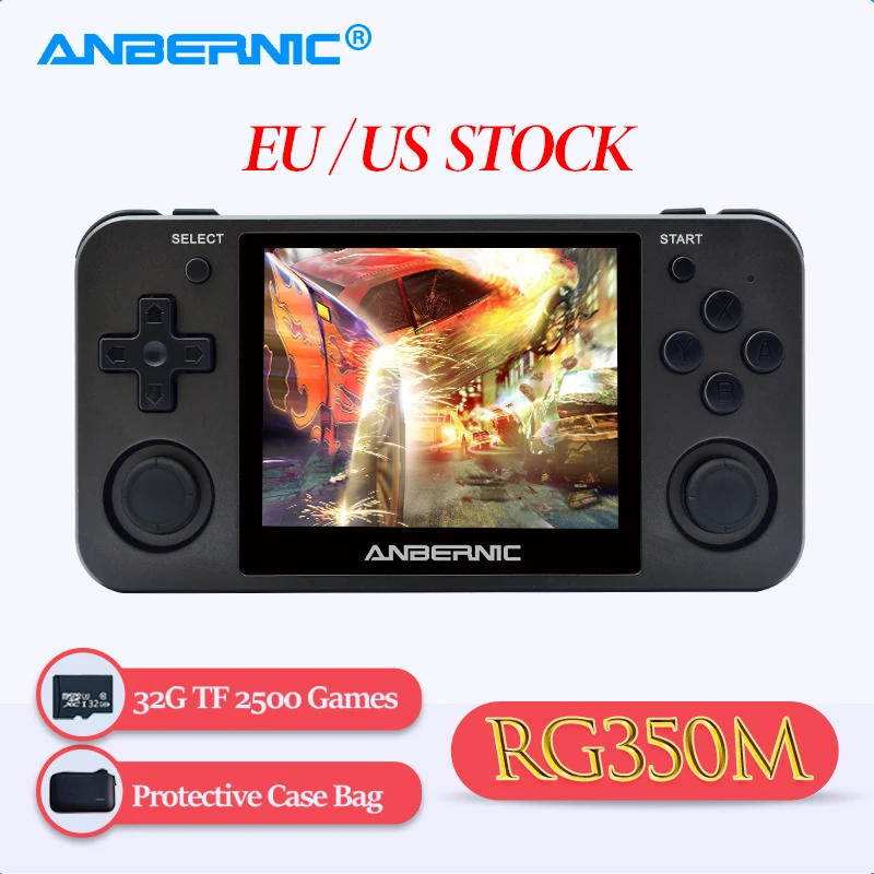 ANBERNIC Новинка RG350M Ретро игровая консоль PS1 эмулятор проигрыватель алюминиевый