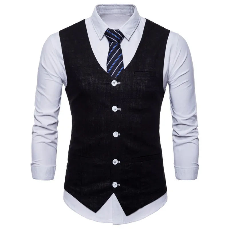 

New Hot 9 Colors Men Suit Vest Formal Top Male Bussiness Suit Vest Men Hombre Custom Made Vest Man Plus Size M-4XL
