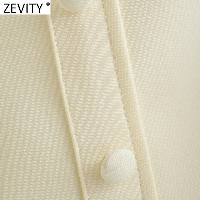 

Zevity Women Simply Solid Color Buttons Decoration Press Design A Line Skirt Faldas Mujer Female Side Zipper Mini Vestido QUN782