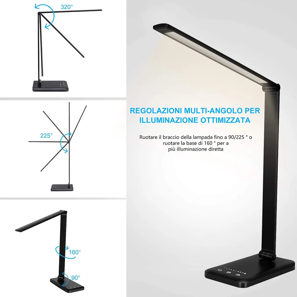 Приглушаемая Настольная лампа с сенсорным управлением USB светодиодный