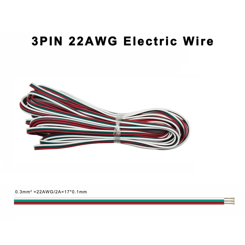 22AWG Электрический провод Удлинительный кабель для электрического провода WS2812B
