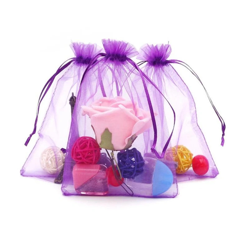 50 шт органзы отвесный марлевый Элемент Ювелирные Сумки Упаковка тянется сумки