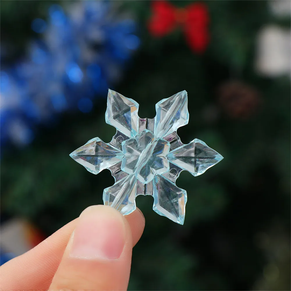 10/20 шт. Рождественские украшения белые снежинки акриловые стразы плоские сзади