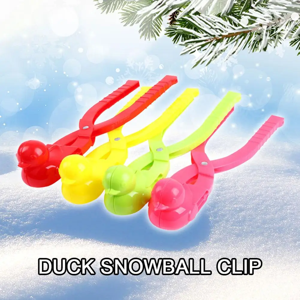 

Cartoon Duck Shape Snowball Clip Delicate Design Practical Multi-function Child Outdoor Sports Snow Sand Mold Tool Random