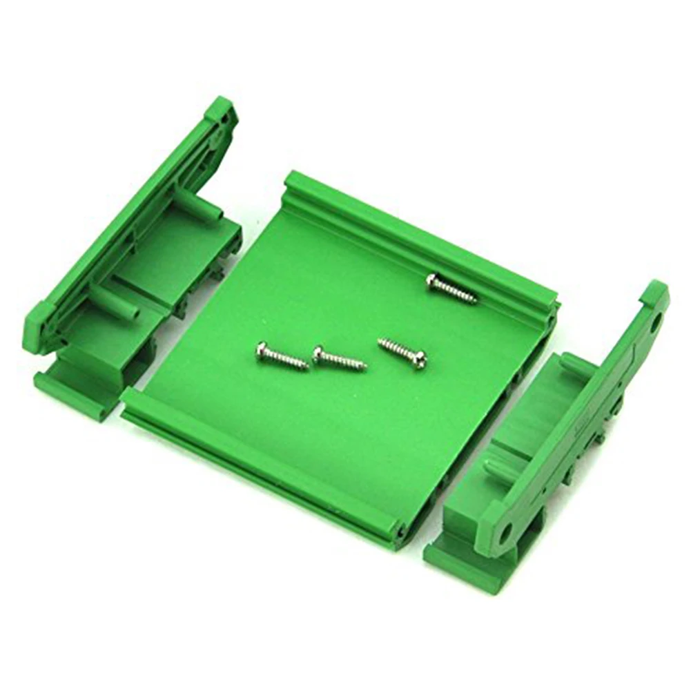 DIN Rail Mount Carrier Board Holder Practical Housing PVC PCB Module Adapter Durable Bracket Green