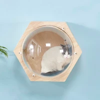 wall mounted cat climbing frame cat tree hexagonal space capsule cat wall play house cave kitten toy bed diy pet furniture