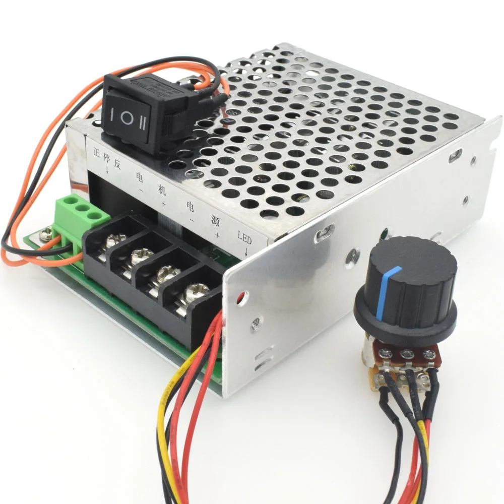 

PWM 40A DC motor speed controller 12v 24v 36v 48v Adjust motor regulator control inverted switch reversing switch