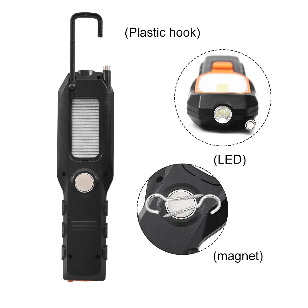 구매 SNZY-USB 충전식 COB LED 작업등, 아주 밝은 유연한 자기 작업 램프, 검사 램프, 손전등, 비상등