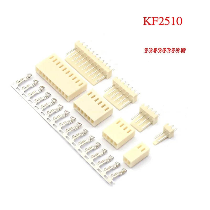 10 комплектов/комплекты коннекторов KF2510 шаг 2 54 мм 2/3/4/5/6/7/8/9/10P Прямой штыревой
