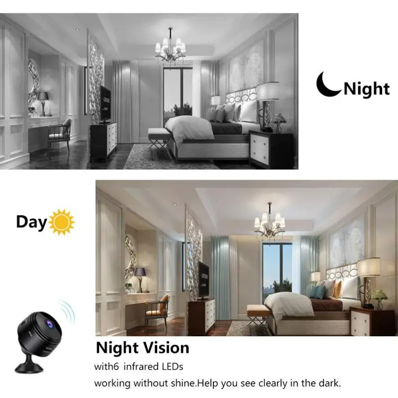 

1080P Full HD IP Mini Camera Wireless Recorder Wifi Security Remote Control Surveillance Night Vision Mobile Detection Camera