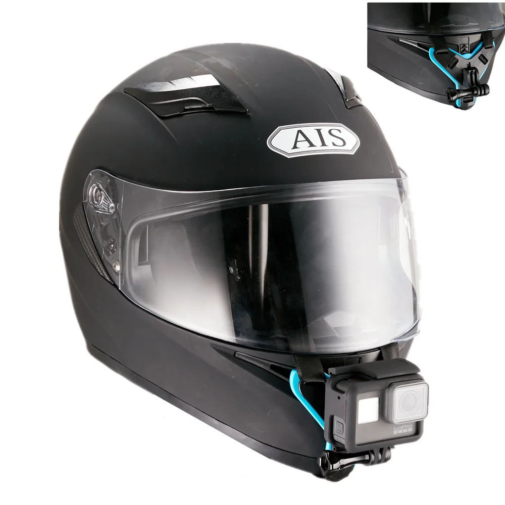 Подставка под подбородок для мотоциклетного шлема держатель GoPro Hero 9 8 7 6 5 4 3 Xiaomi Yi