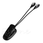 Гибкая лампа с 2 двойными креплениями на 4 светодиосветодиодный для чтения книг, кемпинга, пешего туризма, лампа для пианино, музыкальная подставка для книг #2018L