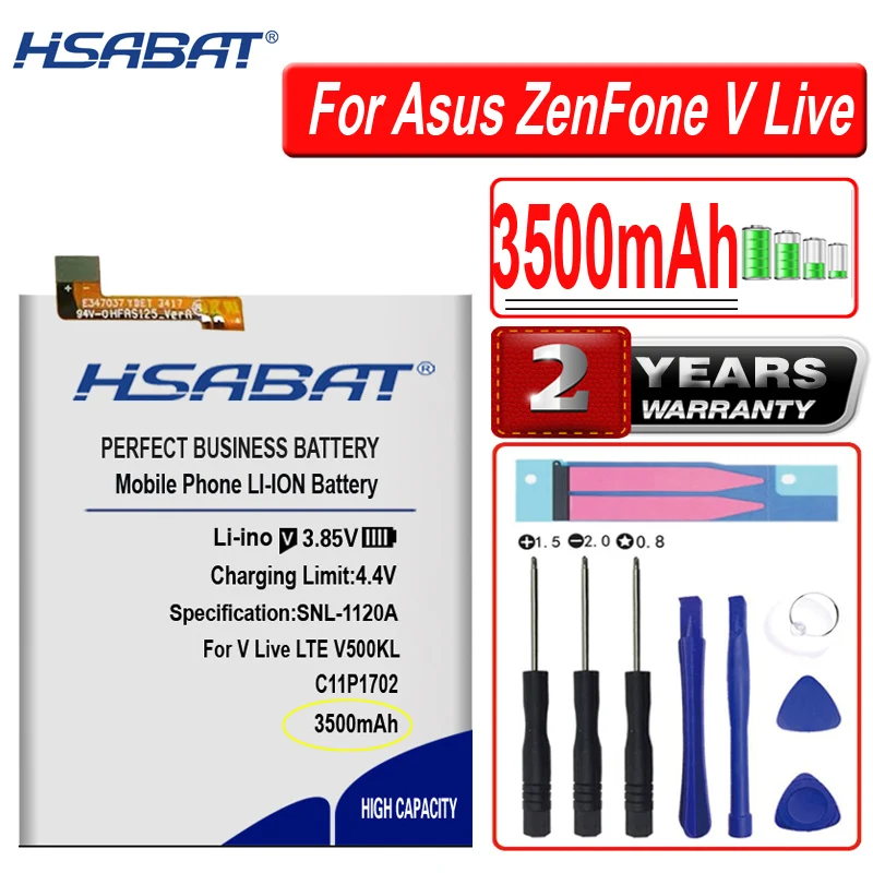 

HSABAT 3500mAh C11P1702 High Capacity Battery for Asus ZenFone V Live ZenFone V Live LTE A009 V500KL Smart Phone