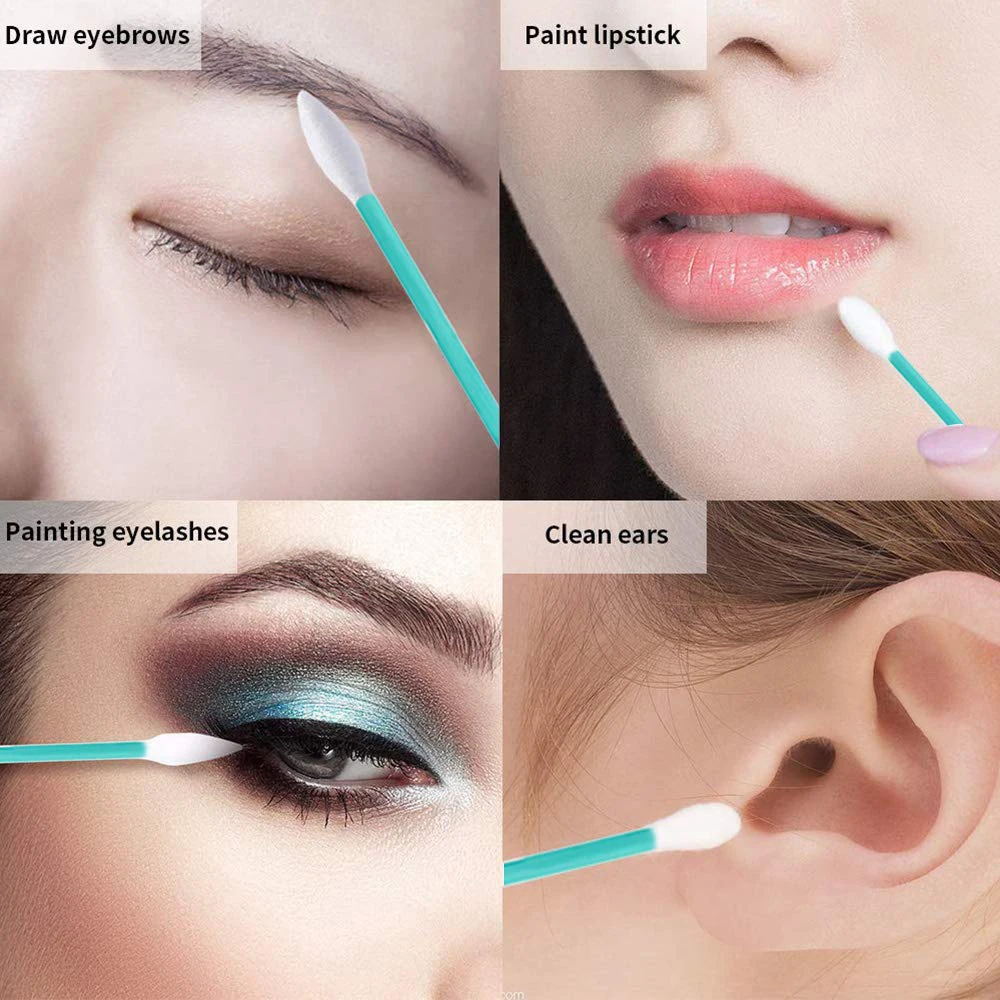 2 шт./корт. Многоразовые ватные палочки Косметические Силиконовые для очистки