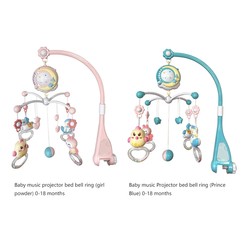 

Baby Mobile Crib With Remote Controll Night Light Rotate Toy Newborn Cribs Bell Rattle Infant Bed Music Projection Bells Pendant