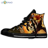 walking canvas boots shoes breathable beauty diamond skull men funny plimsollsable canvas sport shoes classic sneakers