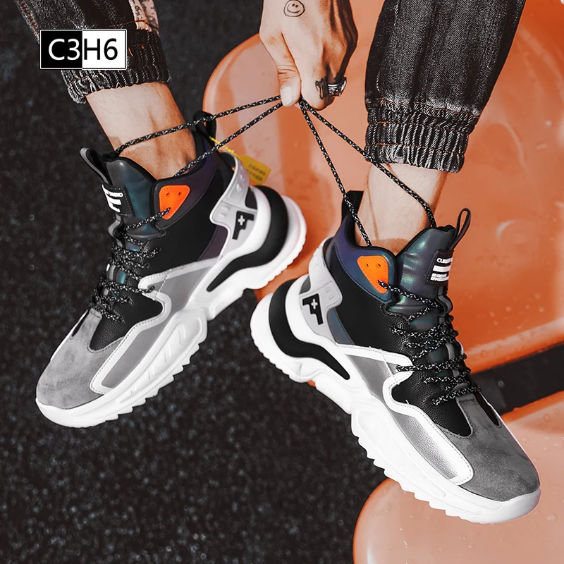 

Fashion Breathable Reflective Male Chunky Sneakers International Famous Designer Shoes Men High Quality Casual Men's Shoes