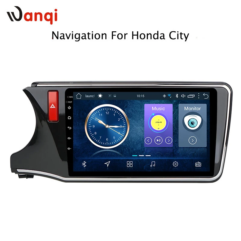 10 1 дюймов wanqi 8 автомобиля GPS навигации для Honda City Greiz 2015 2018 Поддержка Стерео Аудио