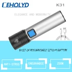 Светодиодный фонарик XM-L T6 со встроенным USB-аккумулятором, масштабируемый алюминиевый водонепроницаемый светильник для велосипеда, кемпинга, налобный фонарь SS