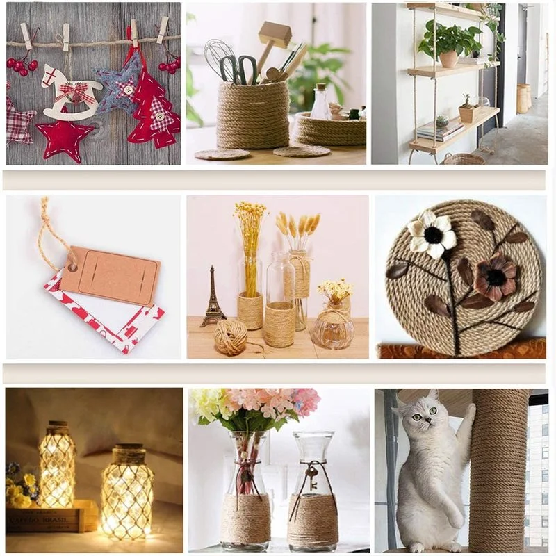 Плетеный шнур из пеньки плетеный макраме 8 мм веревки натурального джута для