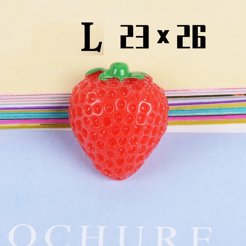 Полуломтик Клубничные украшения из смолы товары для рукоделия ручной работы