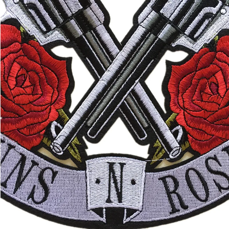 Пистолет цветок розы аппликация для одежды вышивка патч ткань наклейка железная