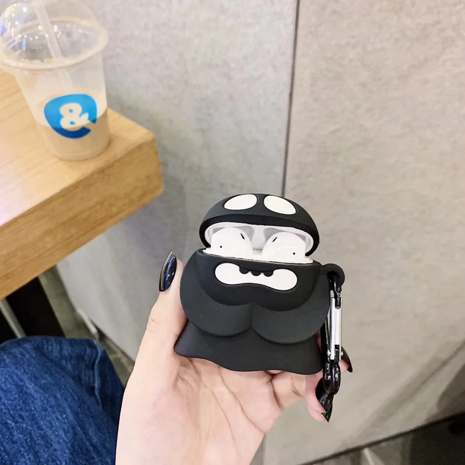 3D чехол для наушников s для AirPods чехол с милым мультяшным изображением бутылки молока для Apple Airpods Защитная крышка для Earpods чехол для наушников кольцевой ремешок - Цвет: 903A