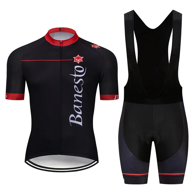 

2021 Team Banesto Cycling clothes 9D Gel pad Shorts Bike Jersey set Ropa Ciclismo Mens pro Maillot Culotte clothes