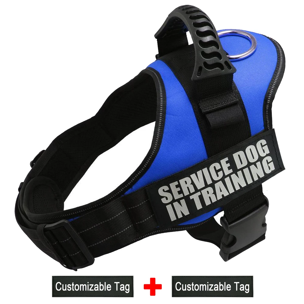 blue Жгут для собак индивидуальная этикетка наклейка для собак ID Tag K9 жгут для жилета светоотражающая Регулируемая шлейка для питомцев для маленьких средних и больших собак шлейка для собак - Цвет: blue