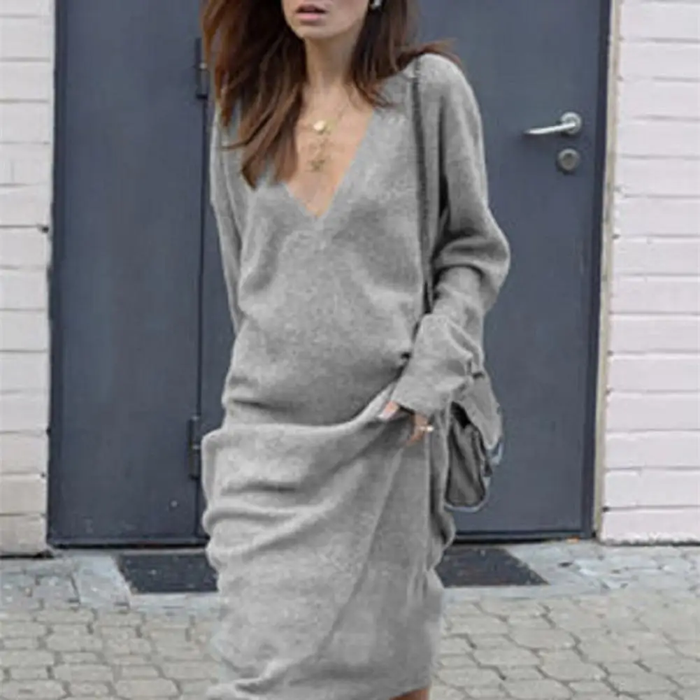 Модный повседневный женский сарафан одежда однотонного цвета с v образным